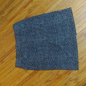 Leopard print pencil skirt